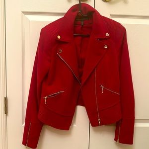 red zipper jacket from white house black market ❤️